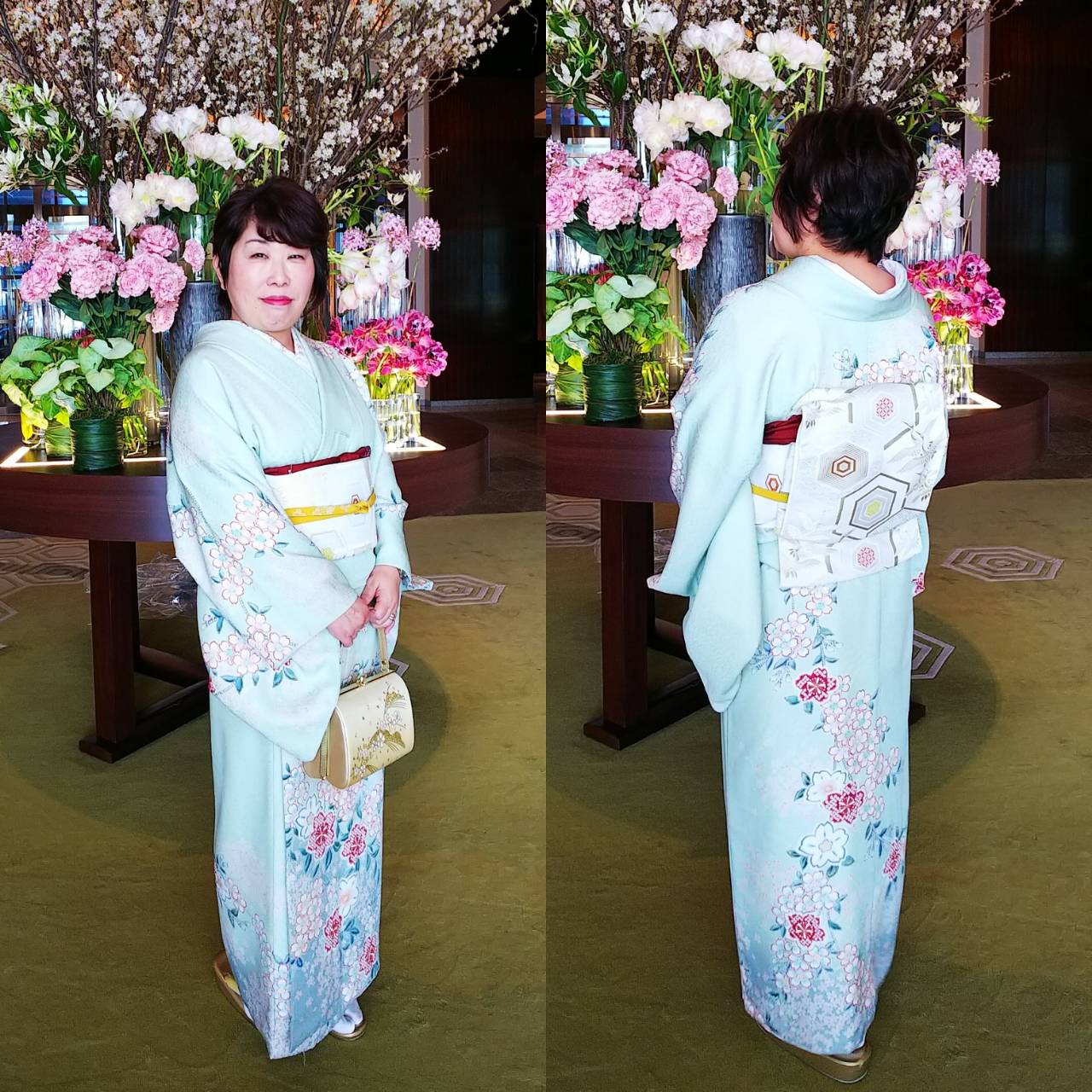 花に負けない！訪問着