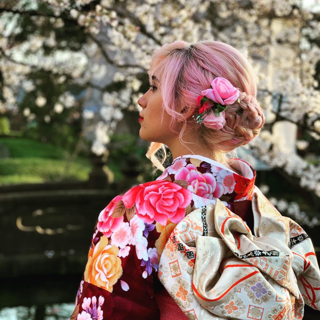 期間限定桜と着物で！