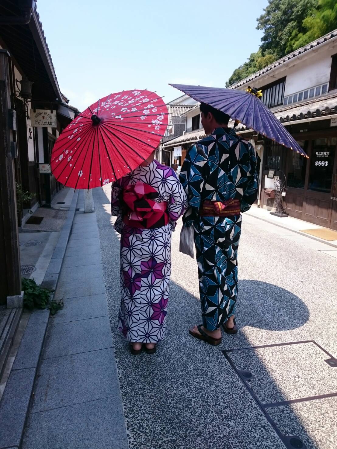 晴天の倉敷美観地区です。