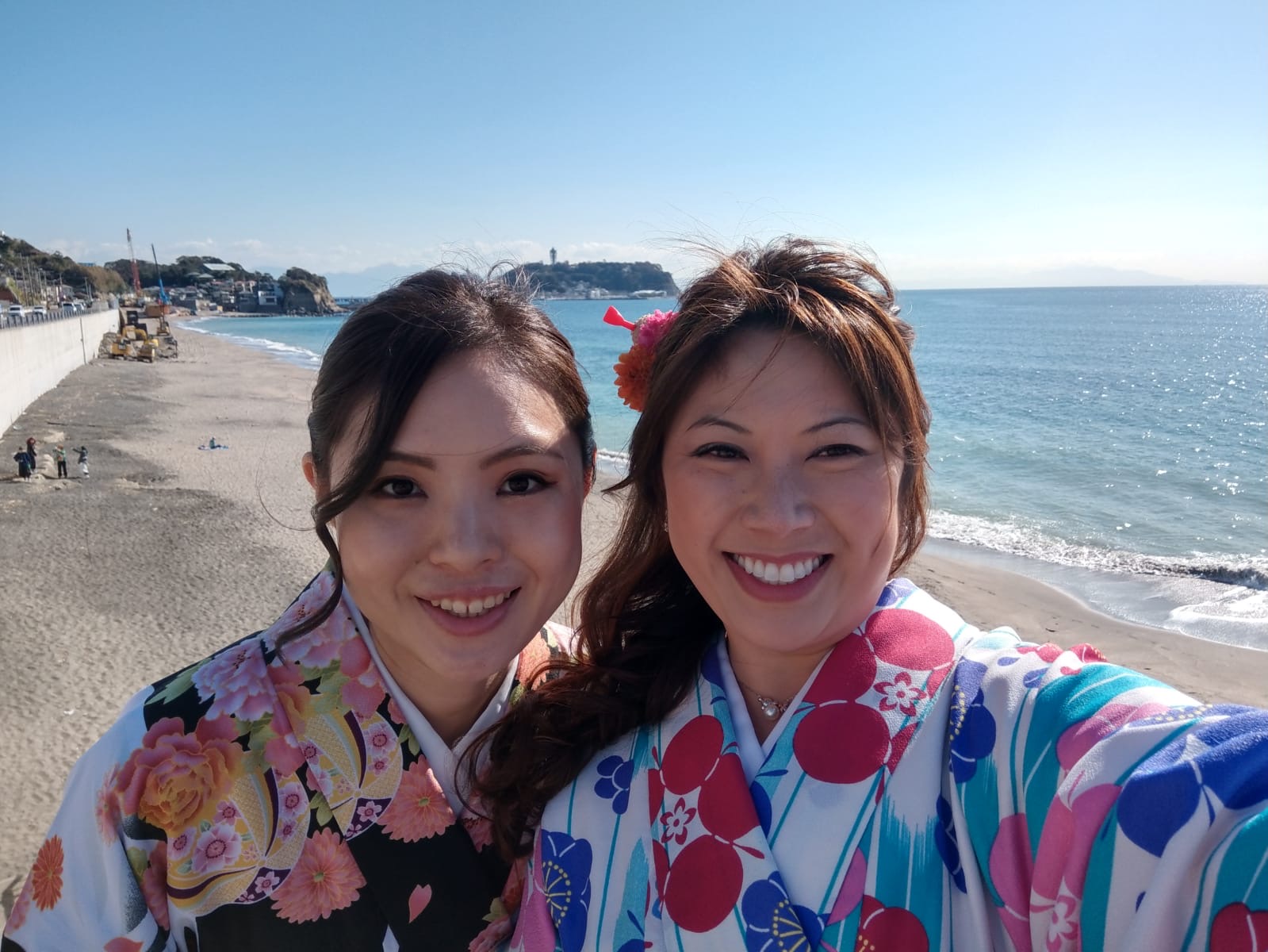 海と着物
