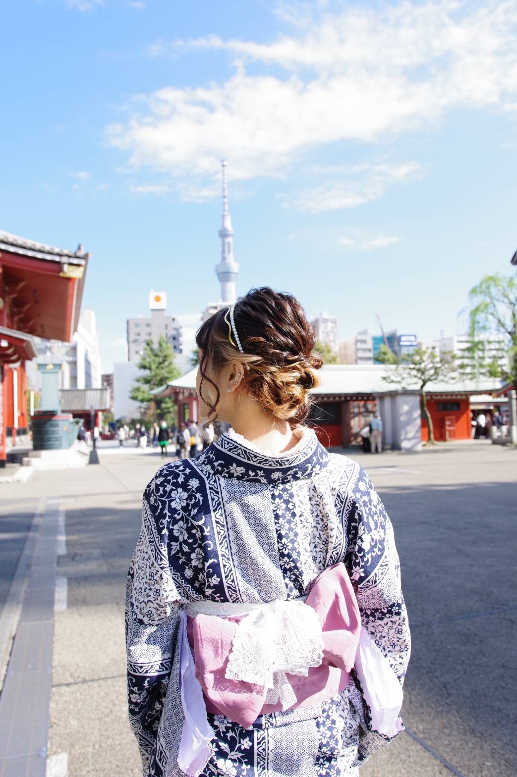 スカイツリーをバックに♡