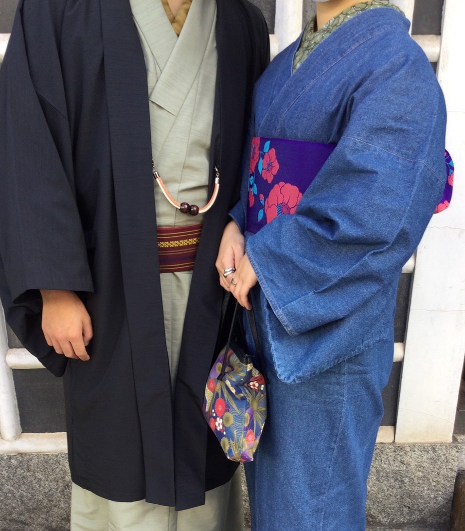 デニム着物とレース♪