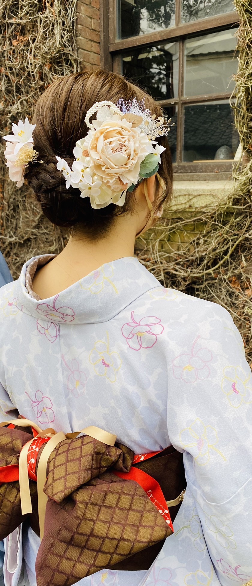 花飾りで華やかに☆