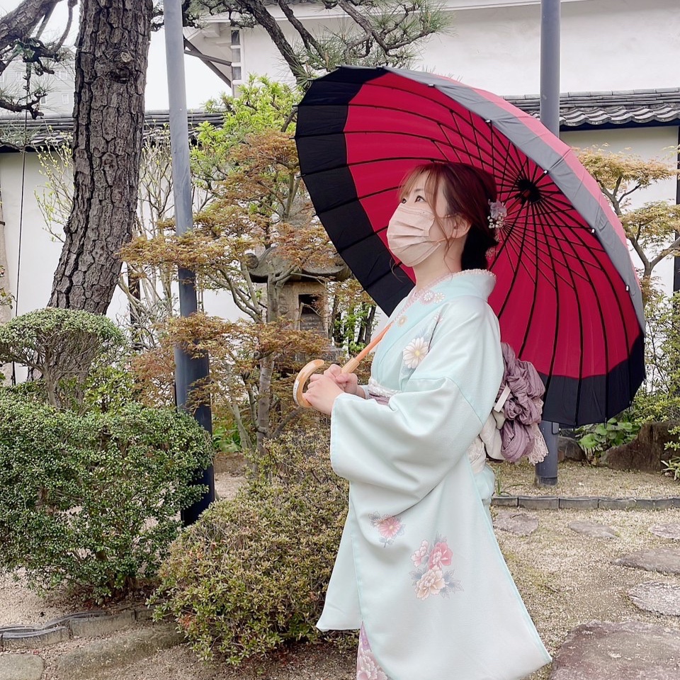 雨の日コーデで美観地区をお出かけ☆