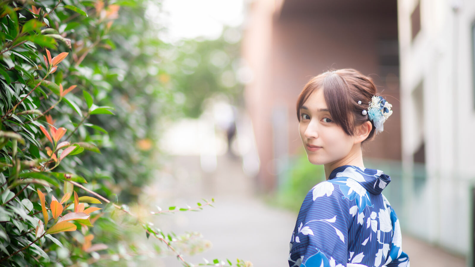 顧客們穿著從Kimono Rental VASARA